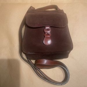 Carriage House brown suede crossbody